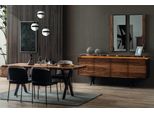 Set Da Pranzo Completo Marrone E Nero Tavolo Da Pranzo In Legno Di Design Sedie Imbottite