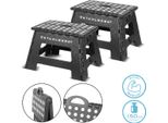 Stahlwerk Gradino Pieghevole KT-2 St Set Di 2 Con Capacità Di Carico Di 150 Kg Sgabello Pieghevole Per Gradini