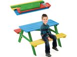 Panchina Da Giardino Kadax. Panchina In Legno Per Bambini Con Tavolo E Tavolino Per Il Giardino