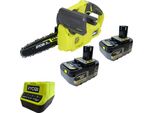 Ryobi RY18CS20A-0 18 V One+ Motosega A Batteria 20 Cm Compact + 2X Batteria 4,0 Ah + Caricabatterie