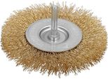 Spazzola Per Trapano In Ottone Wolfpack Linea Profesional. Disco Ø 50 Mm. Nipplo Da 1/4" Spazzola Per Trapano In Filo D'ottone, Spazzola Di Pulizia, Spazzola Di Lucidatura."
