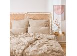Biancheria Da Letto In Mussola Blumtal 135X200 Cm In Set Da 4 - 2X Copripiumino 135 X 200 + 2X Federa 80X80 Taupe