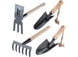Set Di Attrezzi Da Giardino 4In1 Di Kadax, Cazzuola, Zappa, Rastrello, Pinze Per Il Terreno