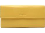 Esquire Pelle Portafoglio Viktoria Ladies Long Wallet Yellow Giallo