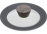 Coperchio In Vetro Coperchio Universale Manico Ergonomico In Legno Per Tutti I Tipi Di Fornelli 20-22-24 Cm