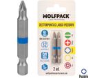 Wolfpack Linea Profesional Punte Lunghe Pozidriv N. 1 (2 Pezzi) In Acciaio Al Cromo Vanadio S2. Punte Esagonali, Portapunte,
