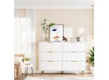 Cassettiera Proximax Con 6 Cassetti, Cassettiera, Contenitore Alto, Cassettiera Con Gambe In Metallo, Cassettiera Piccola Per Camera Da Letto, Soggiorno, Guardaroba, Corridoio, Bianco