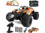 Coil Rc Buggy, Auto Telecomandata, Auto Giocattolo, Fuoristrada, Da 8 Anni, Ruote Head-Up, Led, 4X4, 1:18, 2,4 Ghz, Fino A 36 Km/H, Arancio