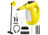 Pulitore A Vapore Costway, Pressione Del Vapore 2 Bar, Tempo Di Riscaldamento 1 Minuto, Potenza 1400W, Serbatoio 400Ml Pulitore A Vapore Manuale Con 14 Accessori Giallo
