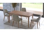 Tavolo Da Pranzo Set Da Pranzo Sedie Imbottite Set Da Pranzo Tavolo + 4 Poltrone Set Da Sala Da Pranzo
