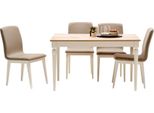 Set Sala Da Pranzo 5Pcs Tavolo Da Pranzo Di Lusso + 4X Sedie Design Legno Mobili Gruppo Set
