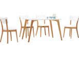 Set Da Pranzo Set Da Sala Da Pranzo Tavolo Da Pranzo + 4X Sedie Arredo Moderno Completo