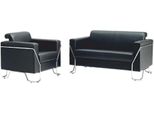 Set Di Divani Poltrona 2 Posti Pelle Nera Divani Moderni Pelle Metallo