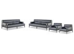 Set Di Divani Divano Tappezzeria Mobili Per Ufficio Sedile Nero Set Di Divani 4 Pezzi.