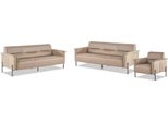 Divani In Pelle Beige Set In Acciaio Inox Poltrona A 3 Posti Divano Moderno In Pelle E Legno