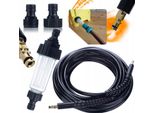 Rosfix Tubo Flessibile Ad Alta Pressione Click-Click Da 10 M Per Idropulitrici KäRcher K2 K3 K4 K5 K6 K7 + Filtro Acqua Universale Per Idropulitrici K