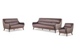 Set Completo Di Divani 3 Posti 2 Posti Poltrona Marrone Classico Divano In Pelle