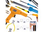 Rosfix Saldatore Elettrico Blue Lark 80W BL80W Serie S + Cucitrice In Plastica In Custodia + 200 Punti Metallici