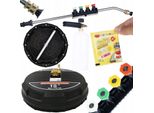 Rosfix Set T-Racer 15" Pulitore Per Superfici + Lancia Curva Da 1/4"" + 5 Ugelli + Spruzzatore Di Schiuma Da 1000 Ml + Polvere Schiumogena - 160 Bar"