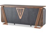 Marrone Nero Bronzo Credenza Di Forma Rettangolare Spazio Di Archiviazione Armadio Per Archiviazione