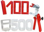 Sistema Di Livellamento Per Piastrelle Set 2Mm 500 Clip 100 Cunei Pinze Aiuto Piastrelle