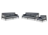 Set Di Divani Set Di Divani In Pelle Poltrona A 3 Posti Divani In Pelle Nera Moderni