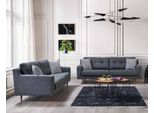 Set Di Divani Da Salotto Grigi Lussuosi Divani Imbottiti 2X Mobili Tessili