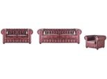 Set Di Sedute Bordeaux 3 Posti 2 Posti Poltrona Chesterfield Mobili Classici