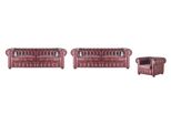 Divani Classici In Pelle Set Di Divani A 3 Posti Poltrona Chesterfield Set Di 3 Pezzi.