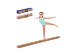 Costway Trave D'equilibrio Per Bambini Da 240 Cm, Trave D'equilibrio Pieghevole, Trave Da Ginnastica Con Maniglia Per Il Trasporto E Rivestimento In Pelle Scamosciata, Trave D'equilibrio Da Ginnastica Per La Casa