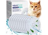 Aquafloow Set Di 10 Filtri Circolari Per Fontane Per Gatti, Filtri Di Ricambio A 3 Stadi, Compatibili Con Catit Flower Fresh & Clear