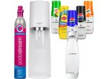 Sodastream Spumantizzatore Terra White Bottiglia Da 1 Litro 5X Set Di Cartucce Per Sciroppo