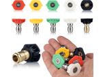Rosfix Set Di Ugelli Da 5 Pezzi Per Idropulitrici – Attacco Rapido Da 1/4" | 0°, 15°, 25°, 40°, 60° | Compatibile Con Idropulitrici"