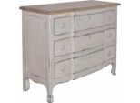 Casa Padrino Cassettiera In Stile Country Con 3 Cassetti Grigio Antico / Marrone 100 Cm - Mobili In Stile Country