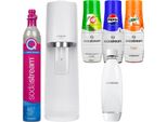 Sodastream Spumantizzatore Terra White 1 Litro Bottiglia Sciroppo Set Di Collegamento Rapido