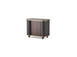 Cassettiera Credenza Rettangolare Marrone Ante Nere Cartella Moderna