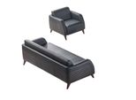 Set Di Divani In Pelle Poltrona A 3 Posti Divano Nero Divano Moderno Set Di Sedute Mobili