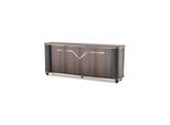 Credenza Marrone Nero Bicolore Ante Moderne Studio Rettangolo
