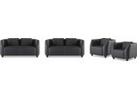 Set Di Divani In Pelle Divani 2 Posti 2X Poltrona Nero Sedute Mobili Poltrona Moderna