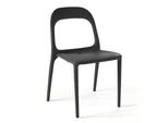 Sedia Da Giardino In Plastica Nera - Oviala Milan