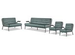 Divani In Pelle Verde Set Chesterfield 3 Posti Poltrona 2 Posti Acciaio Inox