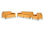 Set Di Divani In Pelle Divani Moderni Giallo Chesterfield 3 Posti 2 Posti Poltrona