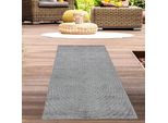 Tappeto Moderno Per Esterni Resistente Alle Intemperie Per Terrazze E Balconi In Stile Boho Di Alta Qualità E Di Facile Manutenzione, Colore Antracite - 80 X 150 Cm
