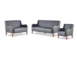 Set Completo Poltrona 3 Posti 2 Posti Set Di Divani Neri Divani Moderni