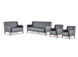 Set Di Divani In Pelle Moderna 3 Posti 2 Posti Poltrona Nera Divani In Pelle Divano