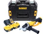 Smerigliatrice Angolare A Batteria Dewalt Dcg 412 P2T 18 V 125 Mm + 2X Batteria Ricaricabile 5,0 Ah + Caricabatterie + Tstak