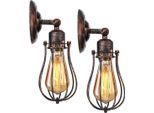 2Pcs 60W Vintage Industrial Loft Rustic Wall Light Wall Light Fixtures Porch Bar Lamp