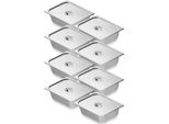 8 X Teglie Per Hotel Contenitore Gastronorm In Acciaio Inox 1/2 Misura - 326X266X102Mm - Attrezzatura Da Cucina Professionale - Robuste Teglie Per Buongustai - Per Gastronomia E Catering