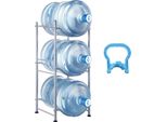Portabottiglie - Portabottiglie A Fila Unica Per 3 Bottiglie - Argento - Salvaspazio Ed Elegante - Organizzatore Di Acqua Potabile