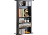 Mobile Multimediale - Ripiani Regolabili Per Dvd - 240 Cd - Colore Espresso - Soluzione Salvaspazio Per La Casa